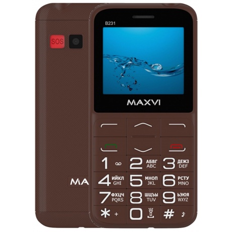 Мобильный телефон Maxvi B231 Brown - фото 1