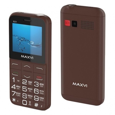 Мобильный телефон Maxvi B231 Brown - фото 16