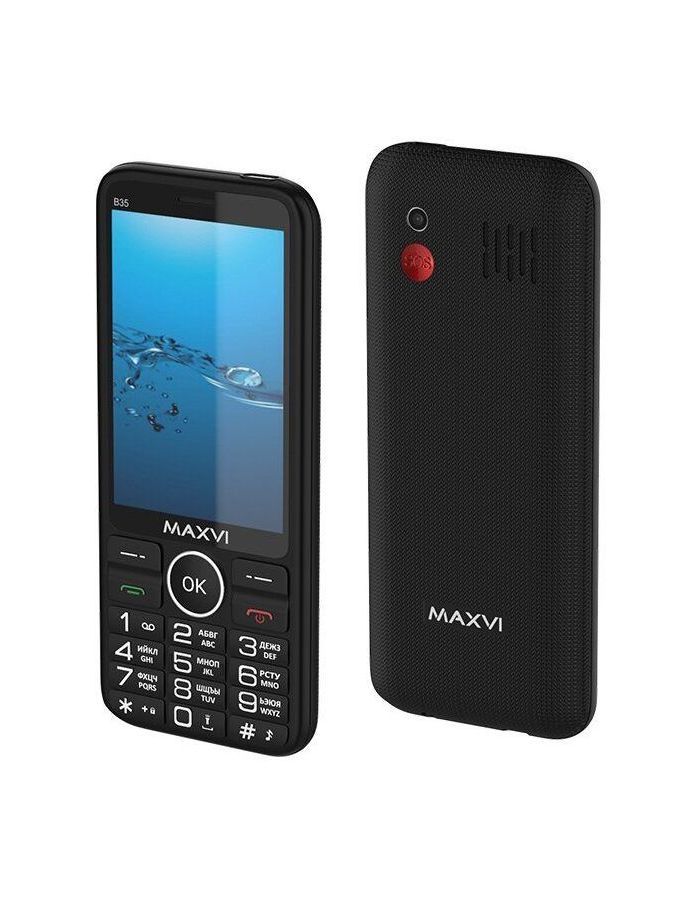 

Мобильный телефон Maxvi B35 Black, Черный