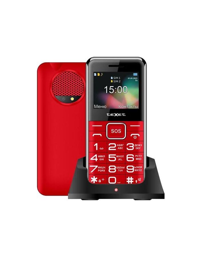 

Мобильный телефон teXet TM-B319 Red, Черный