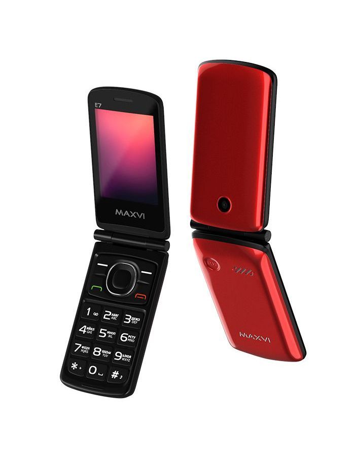Мобильный телефон Maxvi E7 Red мобильный телефон maxvi c20 wine red