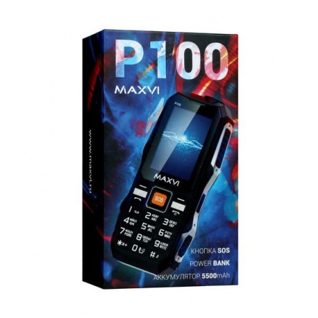 Мобильный телефон Maxvi P100 Black - фото 24