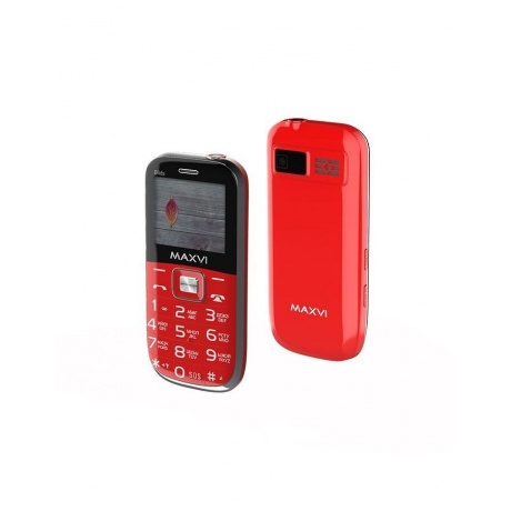 Мобильный телефон Maxvi B6ds Red - фото 2