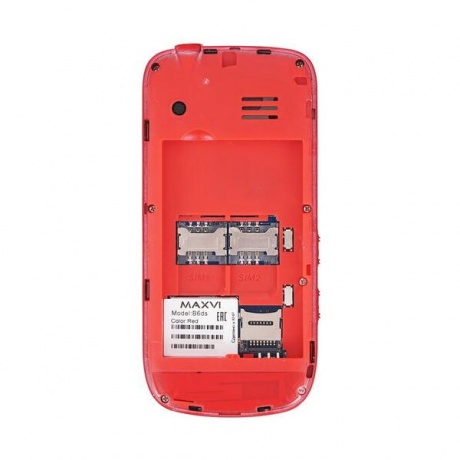 Мобильный телефон Maxvi B6ds Red - фото 20