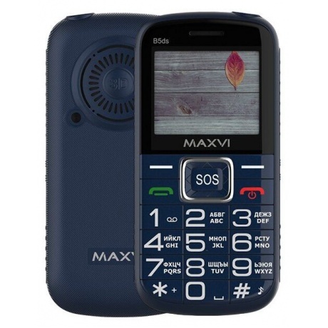 Мобильный телефон Maxvi B5ds Blue - фото 1