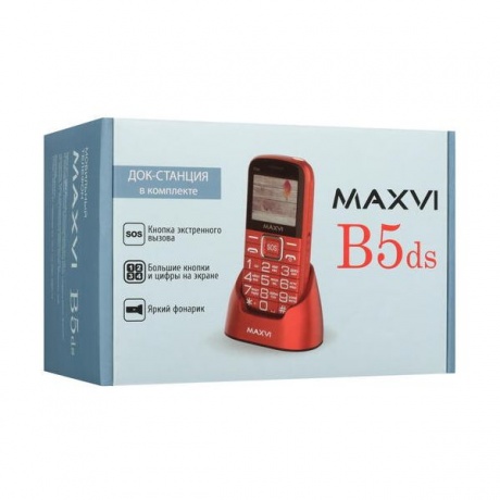 Мобильный телефон Maxvi B5ds Red - фото 23