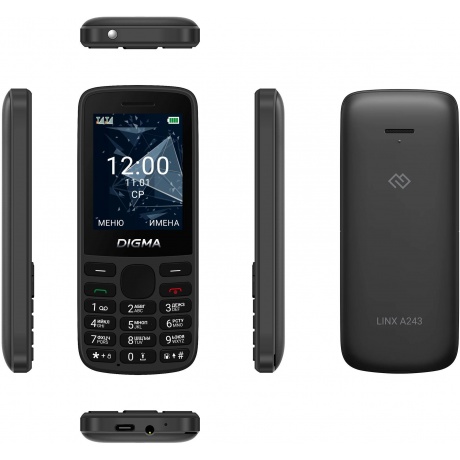 Мобильный телефон Digma A243 Linx 32Mb черный - фото 8