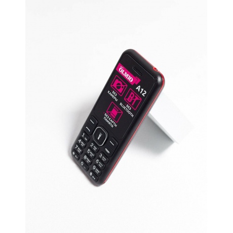Мобильный телефон Olmio A12 (черный-красный) - фото 3