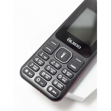 Мобильный телефон Olmio A12 (черный-красный) - фото 5
