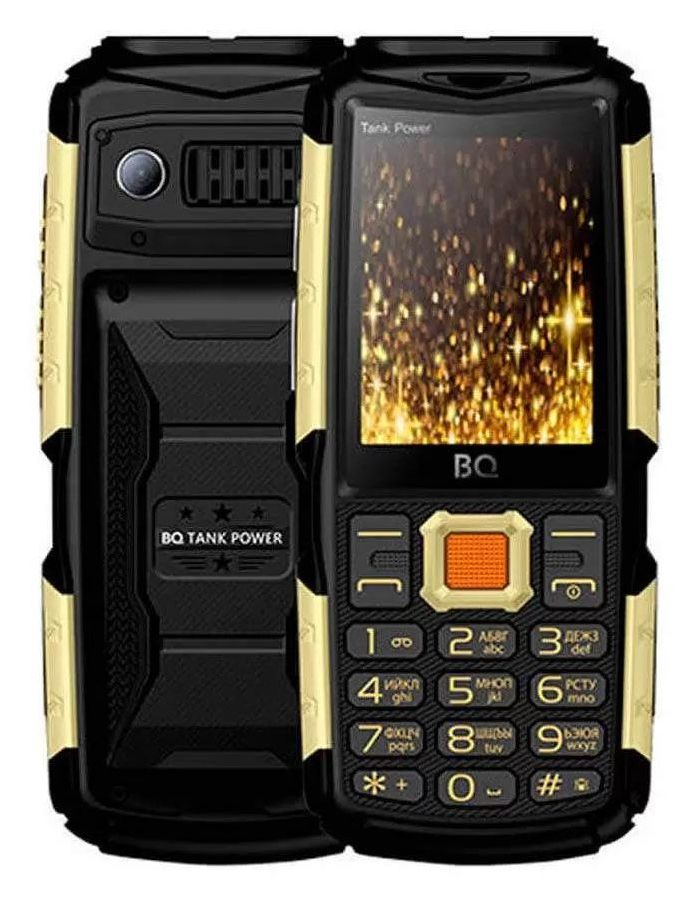 Мобильный телефон BQ BQ-2430 Tank Power Black Gold хорошее состояние мобильный телефон bq 2457 jazz gold