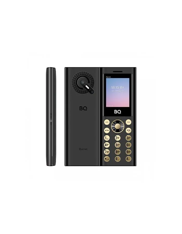 Мобильный телефон BQ 1858 BARREL BLACK GOLD (3 SIM) - фото 3