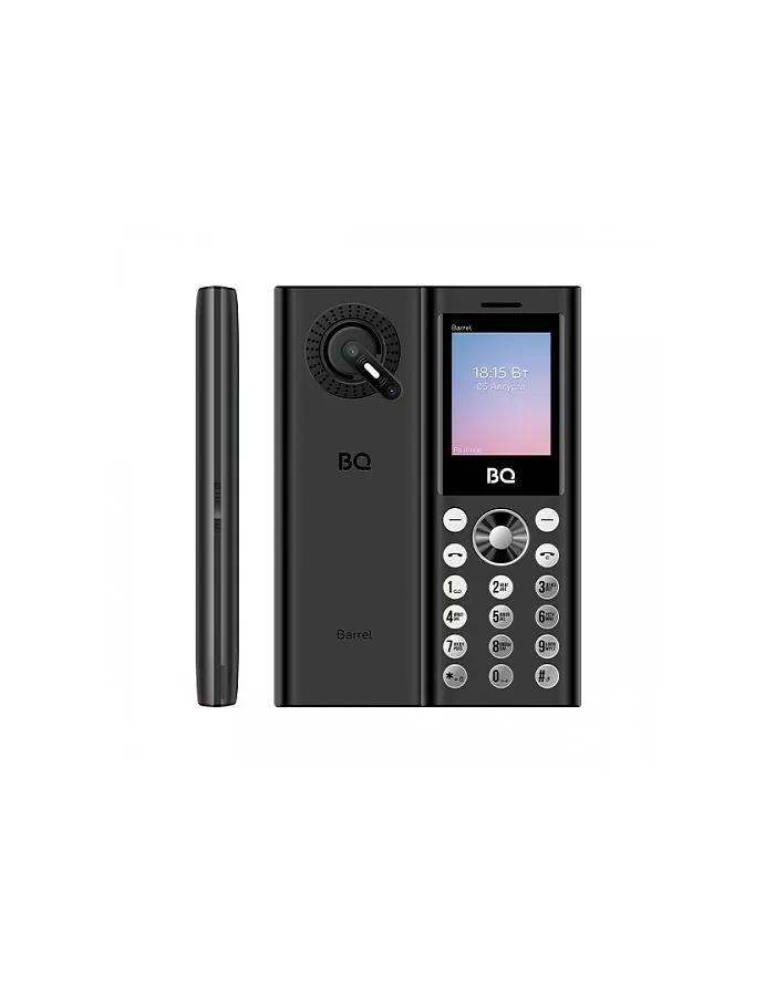 Мобильный телефон BQ 1858 BARREL BLACK SILVER (3 SIM) - фото 3
