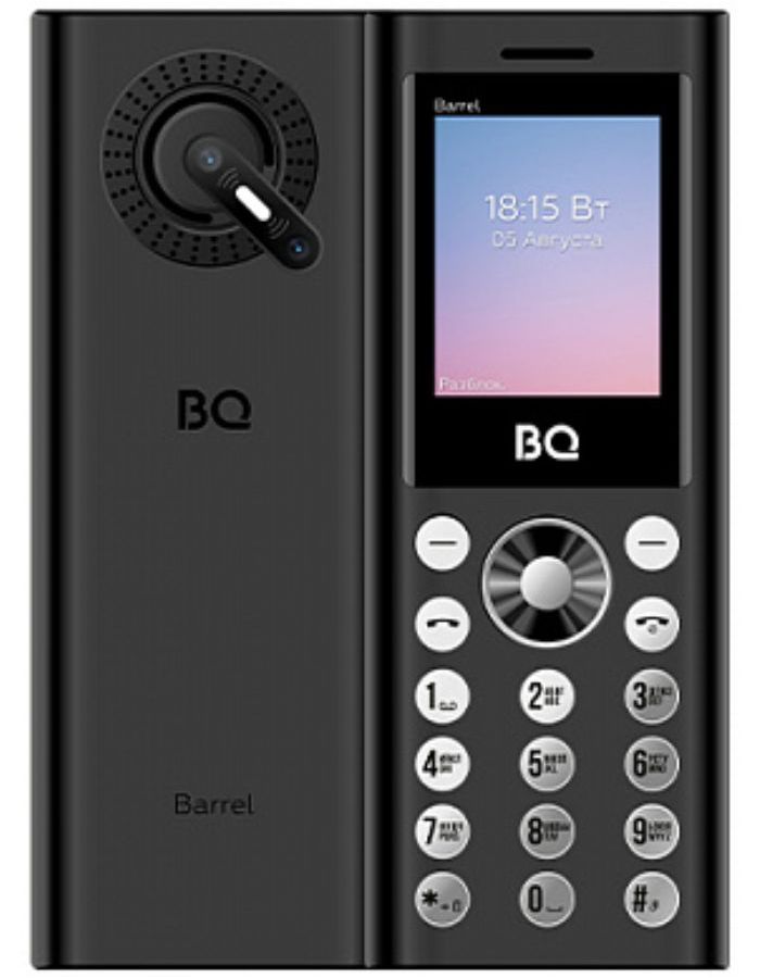 цена Мобильный телефон BQ 1858 BARREL BLACK SILVER (3 SIM)