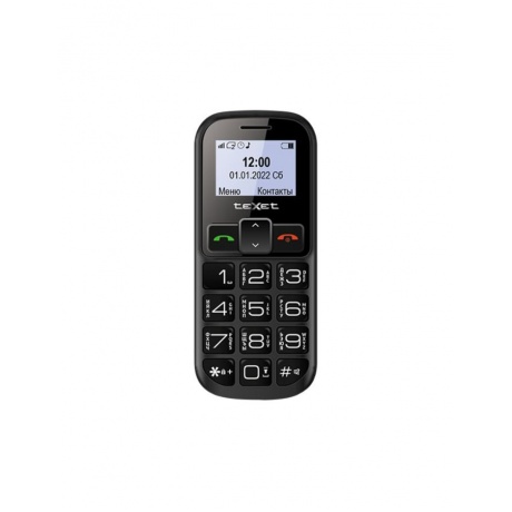 Мобильный телефон TEXET ТМ-В322 BLACK RED (2 SIM) - фото 2
