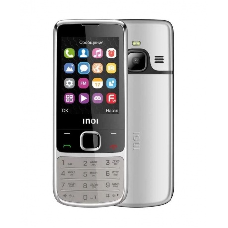Мобильный телефон INOI 243 Silver хорошее состояние - фото 1