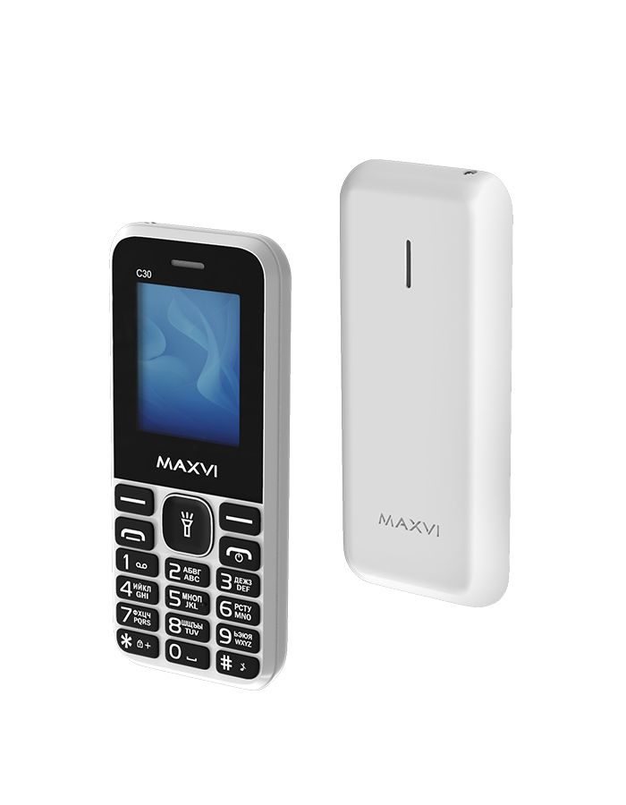телефон maxvi c30 black Мобильный телефон Maxvi C30 White