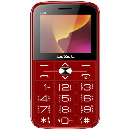Мобильный телефон teXet TM-B228 Red - фото 2