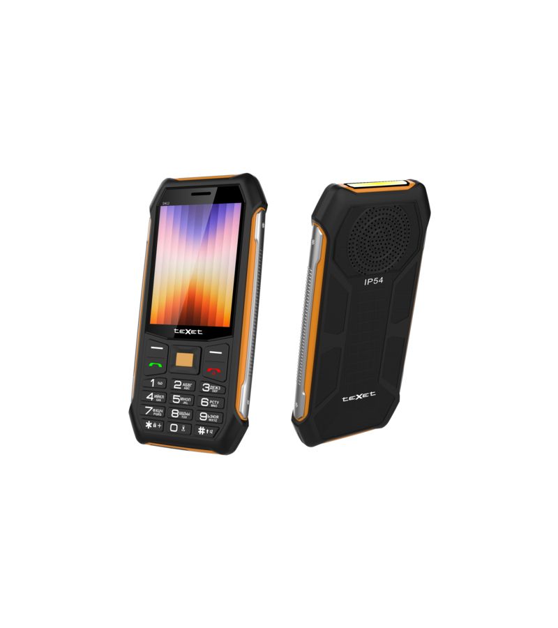 Мобильный телефон teXet ТМ-D412 Black Orange (2 SIM) мобильный телефон texet тм в418 red 2 sim
