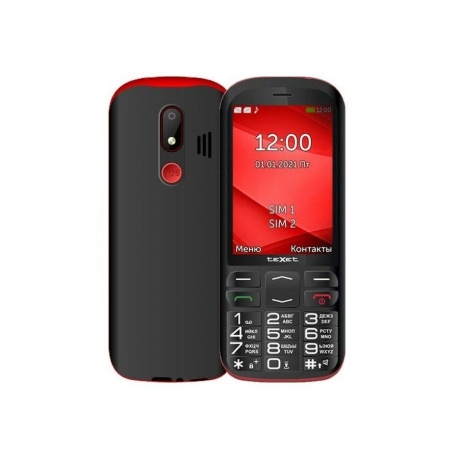 Мобильный телефон teXet ТМ-В409 Black Red (2 SIM) - фото 1