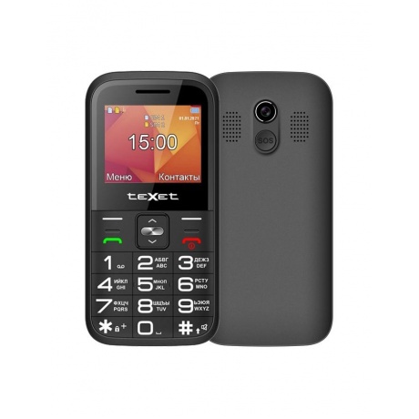 Мобильный телефон teXet ТМ-В418 Black (2 SIM) - фото 1