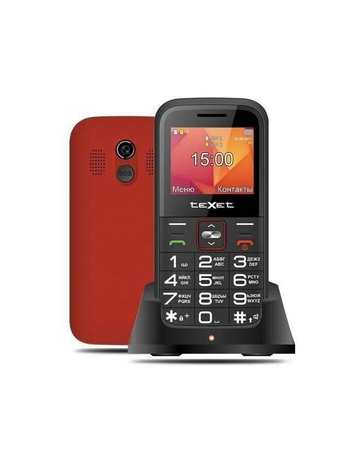 Мобильный телефон teXet ТМ-В418 Red (2 SIM)