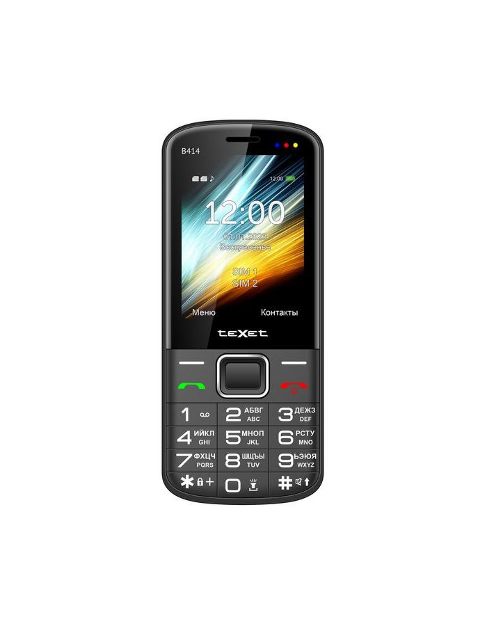 Мобильный телефон teXet TM-B414 Black, цвет черный - фото 1