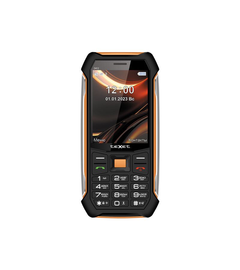Мобильный телефон teXet TM-D412 Black-Orange, цвет оранжевый/черный