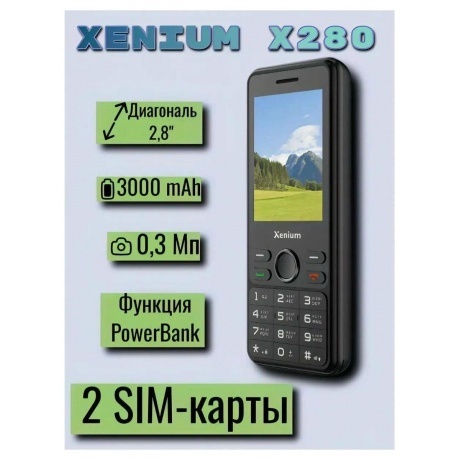 Мобильный телефон Xenium X280 Black - фото 18