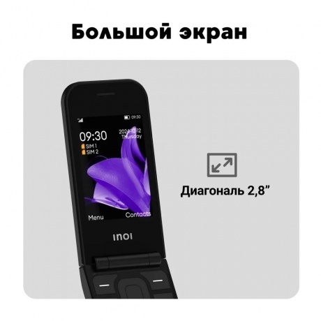 Мобильный телефон INOI 284 Flip 4G Black - фото 26