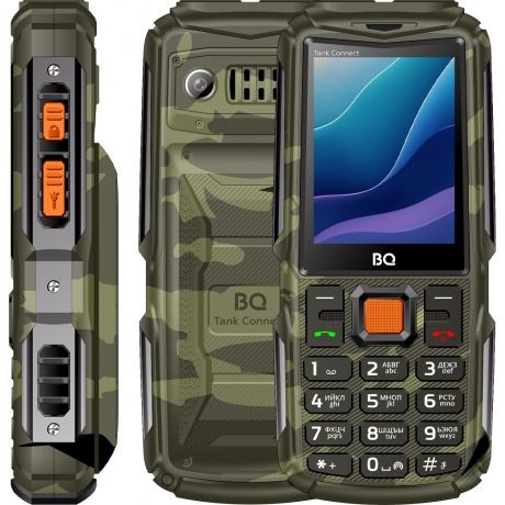 Мобильный телефон BQ 2430L Tank Connect Camouflage/Gunmetal - фото 1