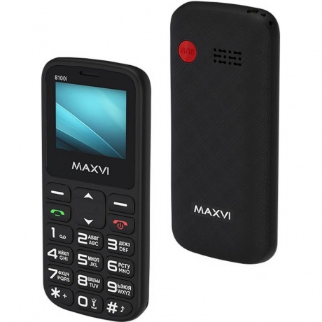 Мобильный телефон Maxvi B100i Black - фото 2