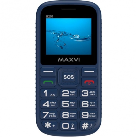 Мобильный телефон Maxvi B201 Blue - фото 2