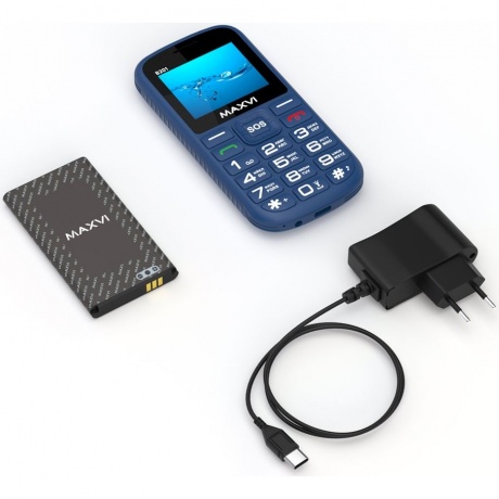 Мобильный телефон Maxvi B201 Blue - фото 10