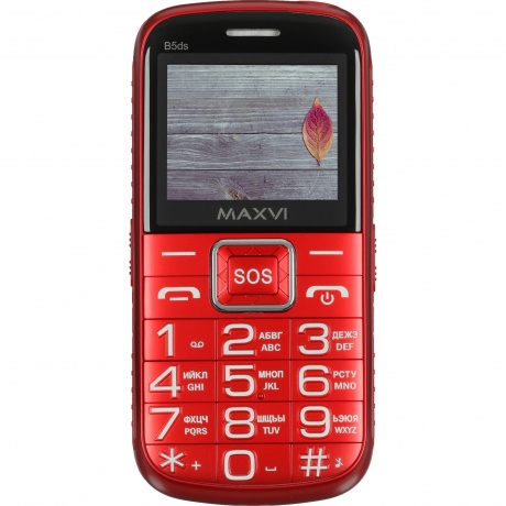 Мобильный телефон Maxvi B5ds up Red - фото 1