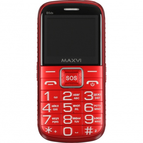 Мобильный телефон Maxvi B5ds up Red - фото 2