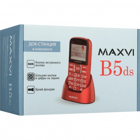 Мобильный телефон Maxvi B5ds up Red - фото 12