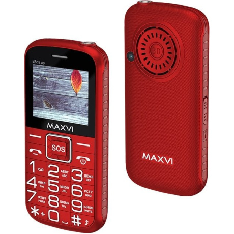 Мобильный телефон Maxvi B5ds up Red - фото 15