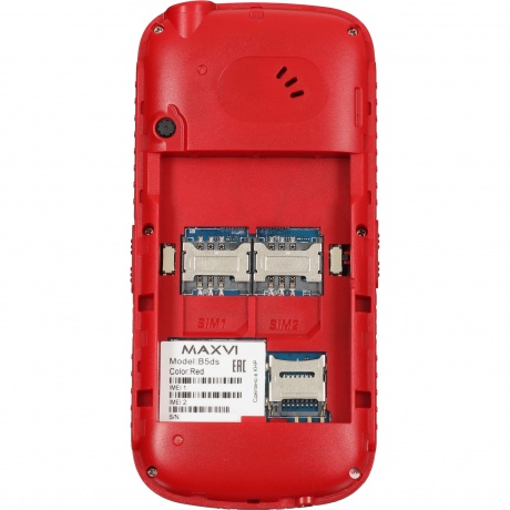 Мобильный телефон Maxvi B5ds up Red - фото 9