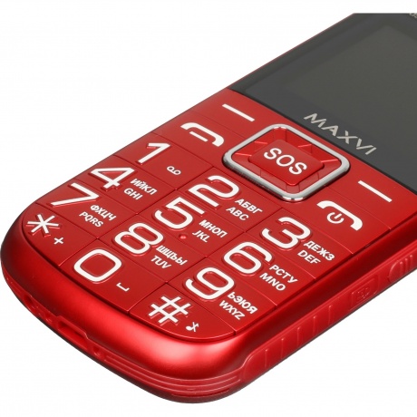 Мобильный телефон Maxvi B5ds up Red - фото 10