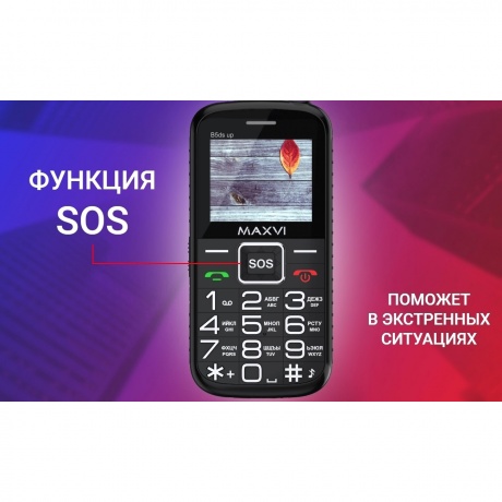 Мобильный телефон Maxvi B5ds up Black - фото 28