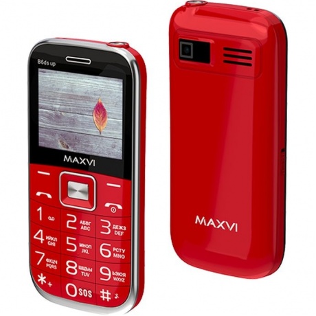 Мобильный телефон Maxvi B6ds up Red - фото 2