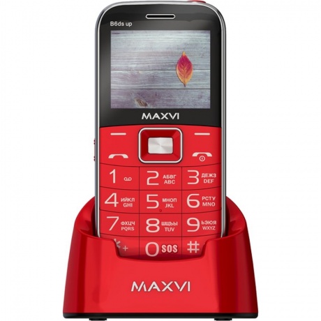 Мобильный телефон Maxvi B6ds up Red - фото 3