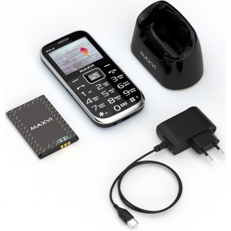 Мобильный телефон Maxvi B6ds up Black - фото 11