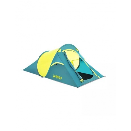 Палатка трекинговая двухместная Bestway Coolquick 2 Pop-Up 68097, бирюзовый/желтый - фото 1