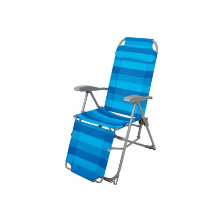 Кресло-шезлонг  складное "Ника" с подножкой К3  синий