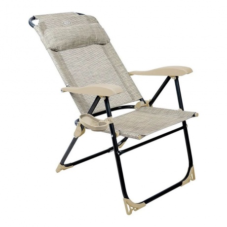 Кресло-шезлонг складное "Ника" с полкой КШ2/3  ротанг