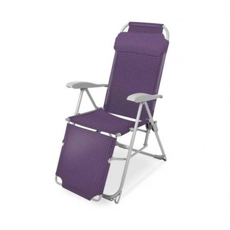 Кресло-шезлонг складное Ника с подн и полкой КШ31 баклажан 5056₽