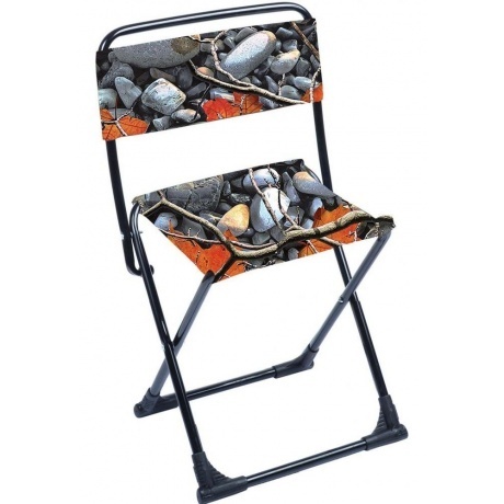 

Стул походный складной со спинкой "Ника" ПС3/4 с камнями и кленовыми листьями