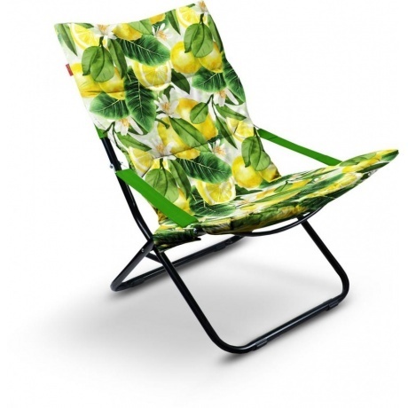 

Кресло-шезлонг складное с матрасом Haushalt HHK-4P/L - принт с лимонами