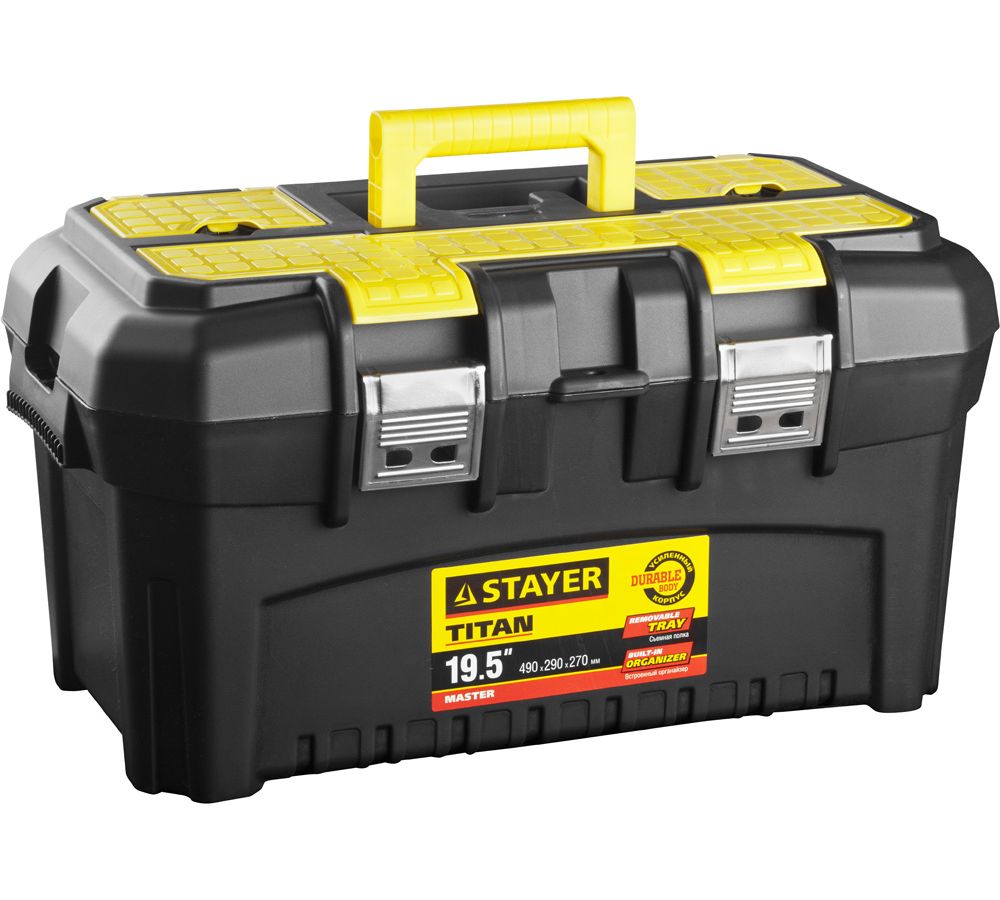 Ящик для инструмента Stayer 38016-19 ящик с органайзером stayer professional 38167 19 48x27x24 см 19 черный желтый